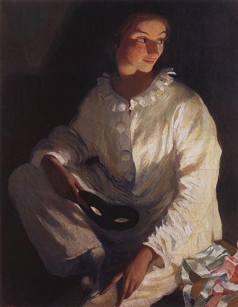 Pierrot (Self portrait in the costume of Pierrot), 1911 - Zinaida Evgenievna Serebriakova