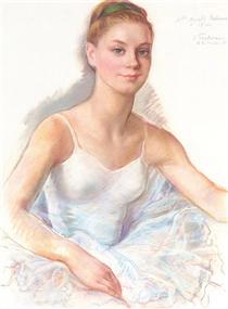 Portrait of a ballerina Muriel Belmondo - Zinaida Evgenievna Serebriakova