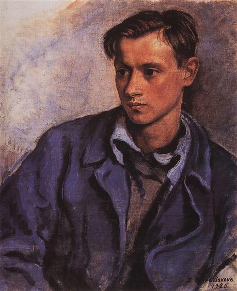 Portrait of  a son, Alexander, 1925 - Sinaida Jewgenjewna Serebrjakowa